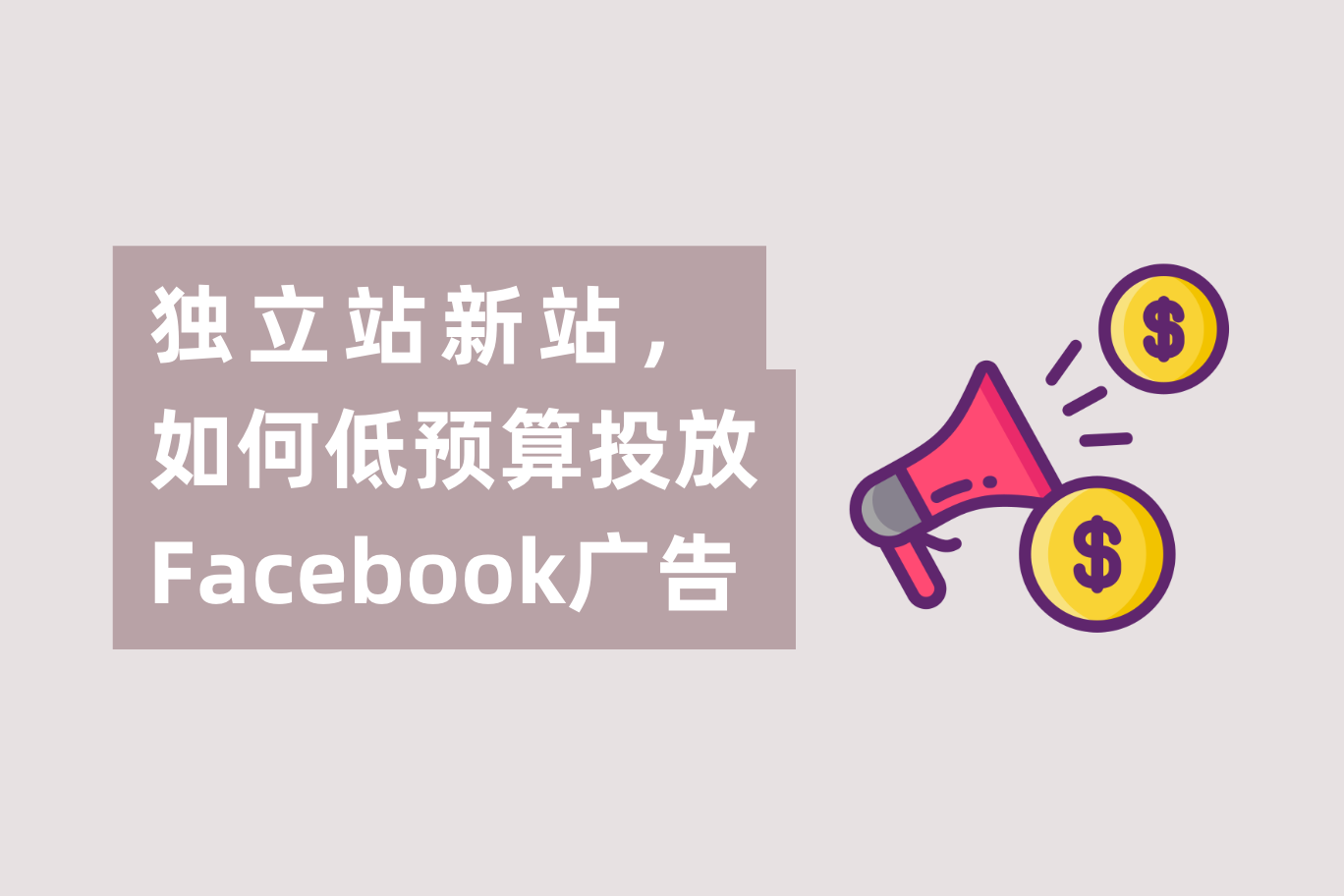 自力站新网站低预算，怎样投放Facebook广告？怎样界说小预算？